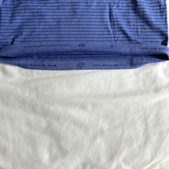 Lululemon Swiftly Tech Long-sleeve Shirt in Stripped Blue, Size 8 - Picture 5 of 6